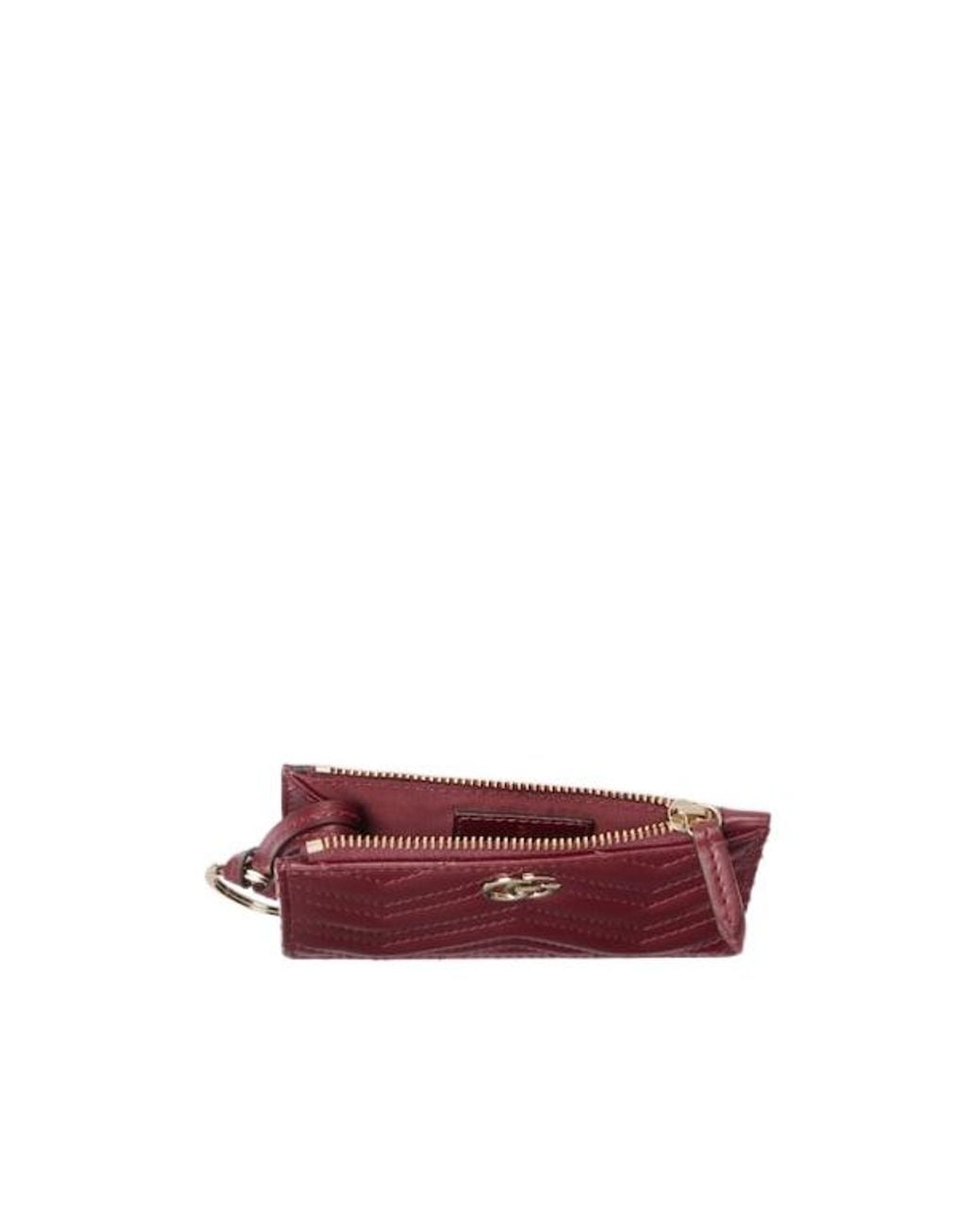 Gucci Purple Gg Marmont Zip Key Pouch