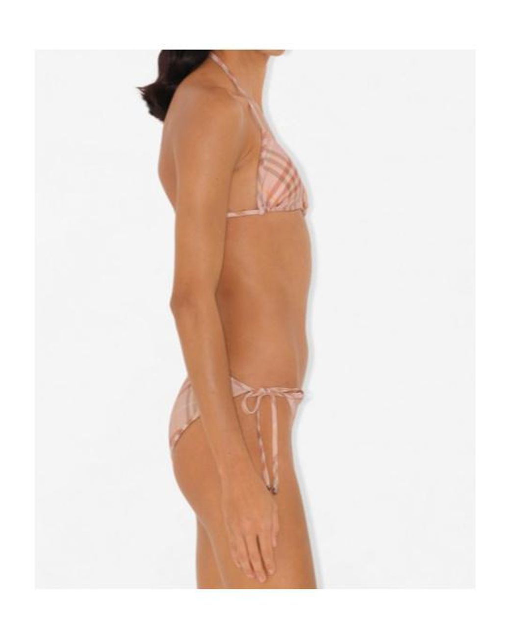 Burberry Pink Check Bikini Top