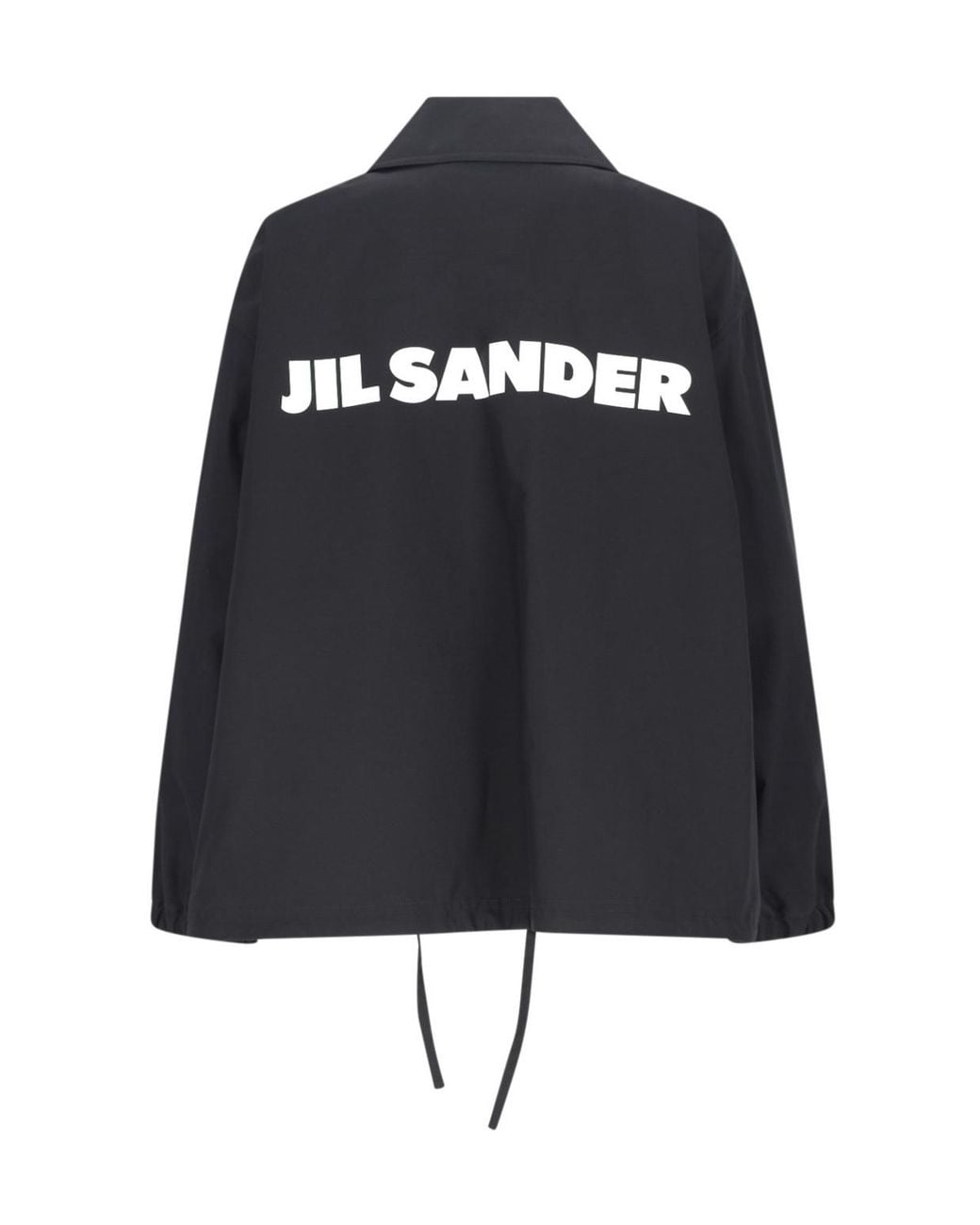 Jil Sander Blue Logo-Printed Textured Jacket