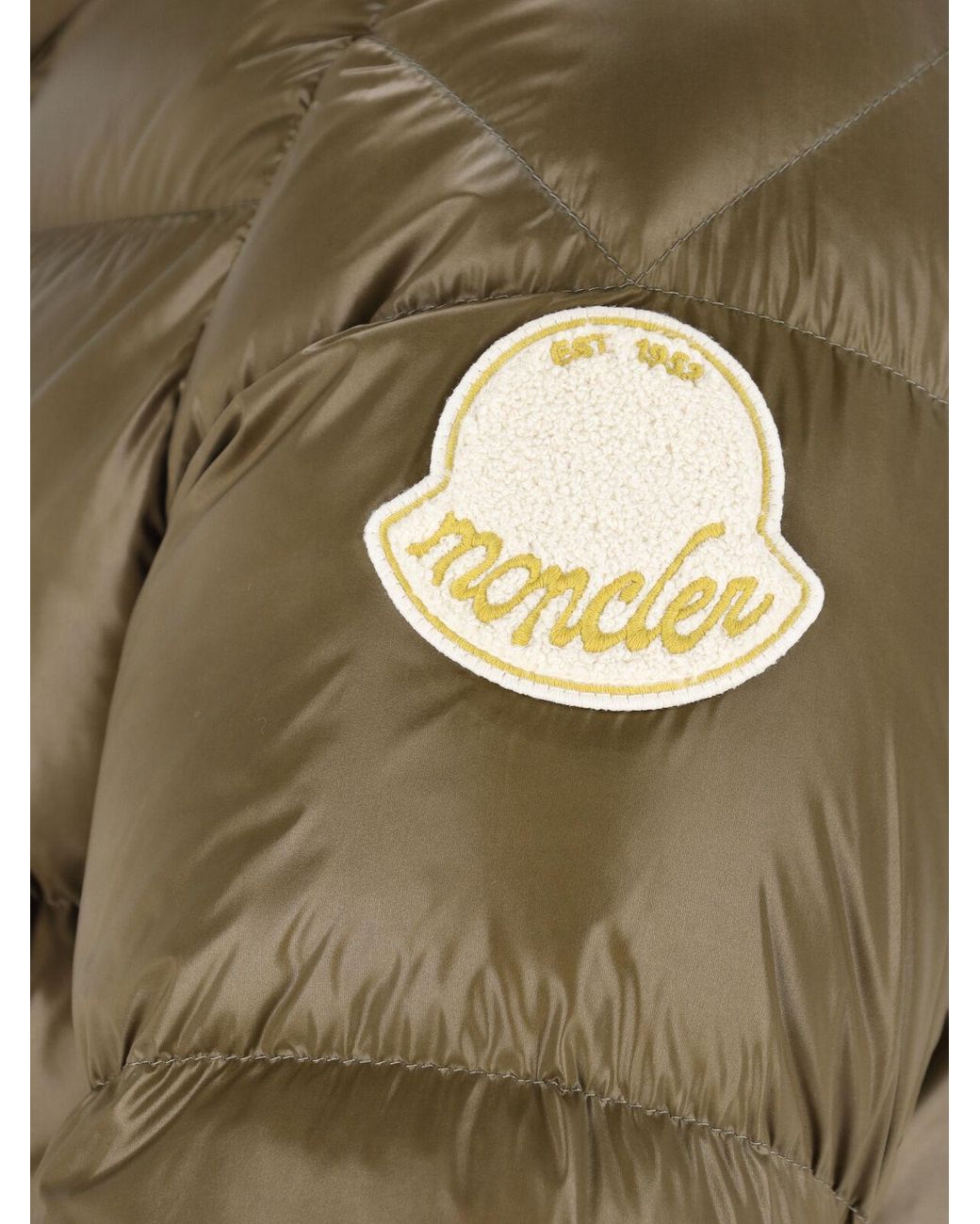 Moncler Green Tripiti Logo Patch Puffer Jacket for men