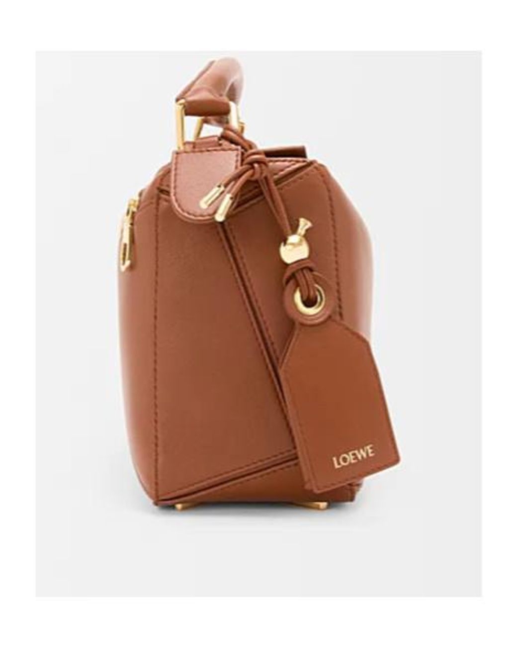 Loewe Brown Small Featherlight Puzzle Bag