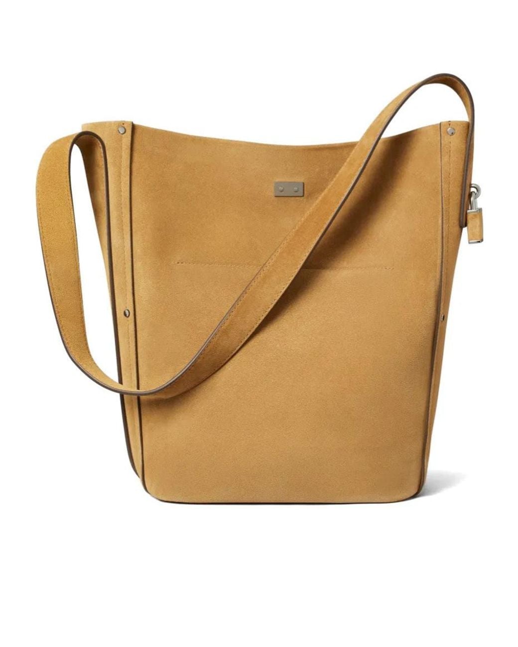Tory Burch Brown Slim Lock Bucket Bag