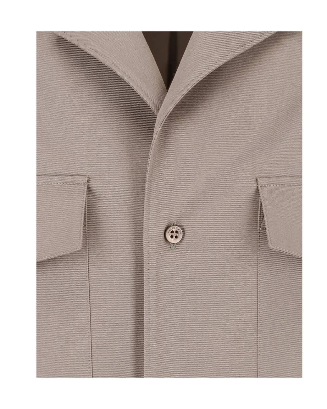 Balenciaga Gray Flag Pocket Short-Sleeved Shirt for men