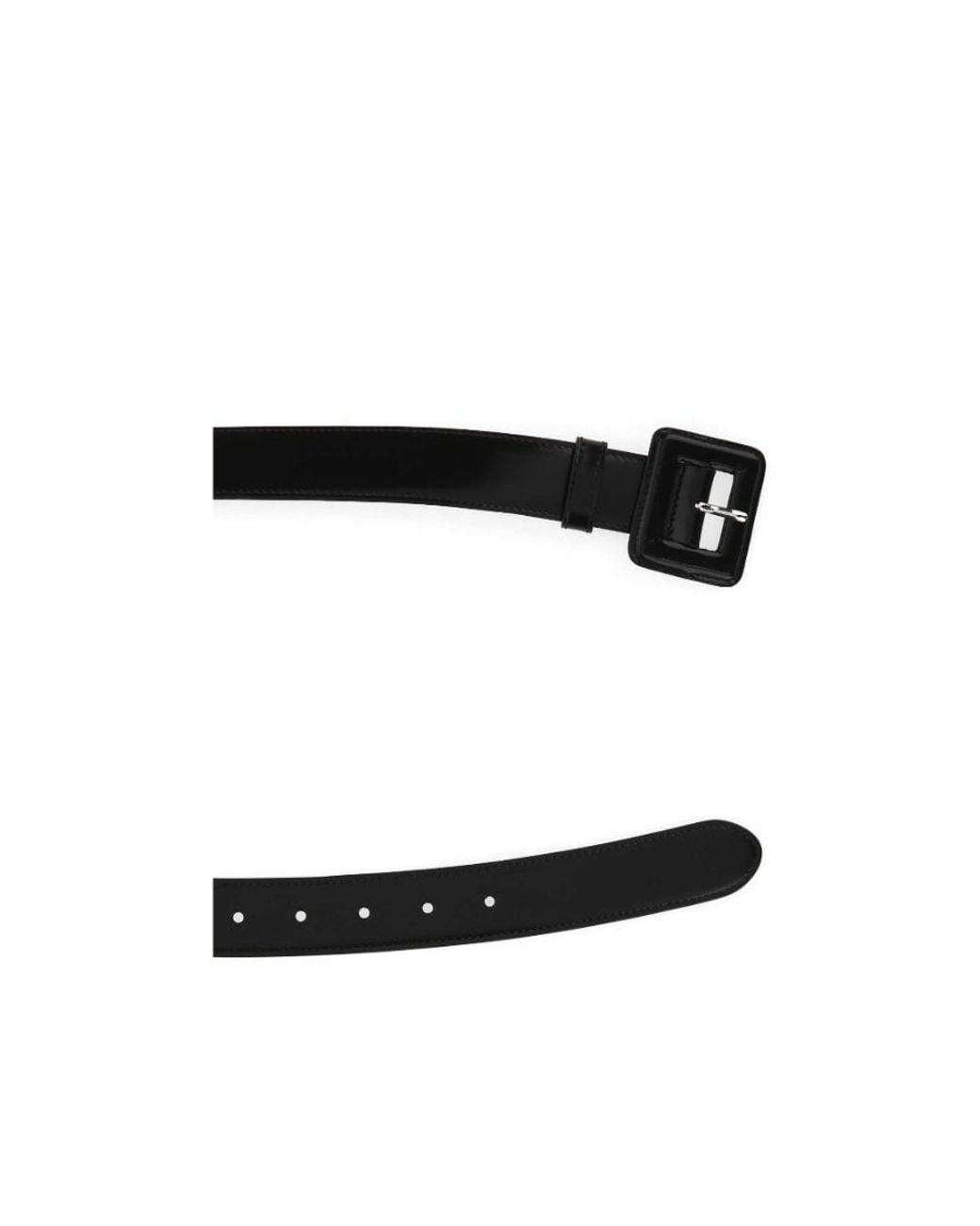 Prada Black Wide Patent Leather Belt