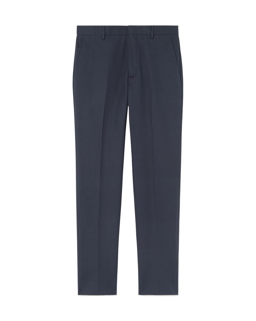 Loro Piana Blue Jarno Pressed Crease Trousers for men