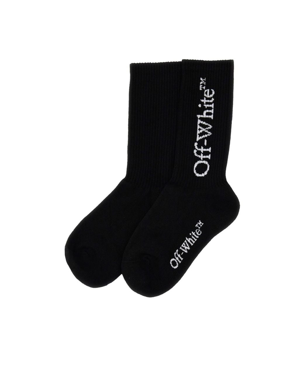 Off-White c/o Virgil Abloh Black Logo Intarsia Socks