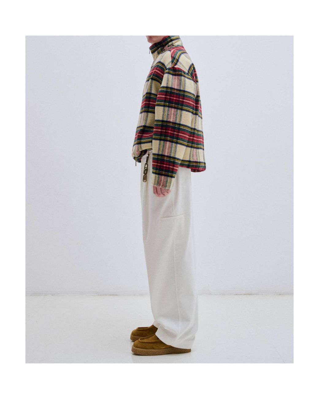 DARKPARK Multicolor Checked Zipped Coat for men