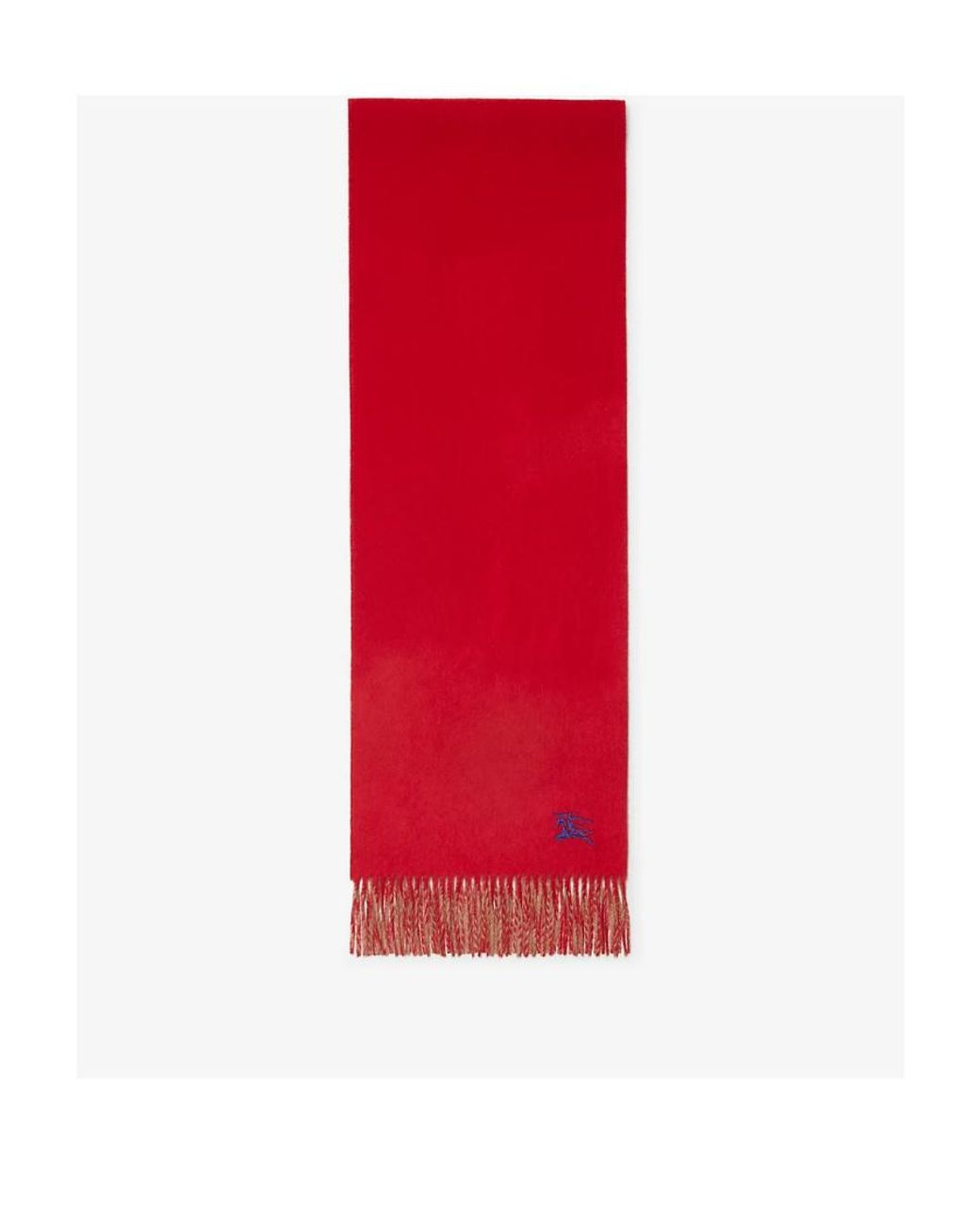 Burberry Ekd Embroidered Reversible Fringed Scarf for men