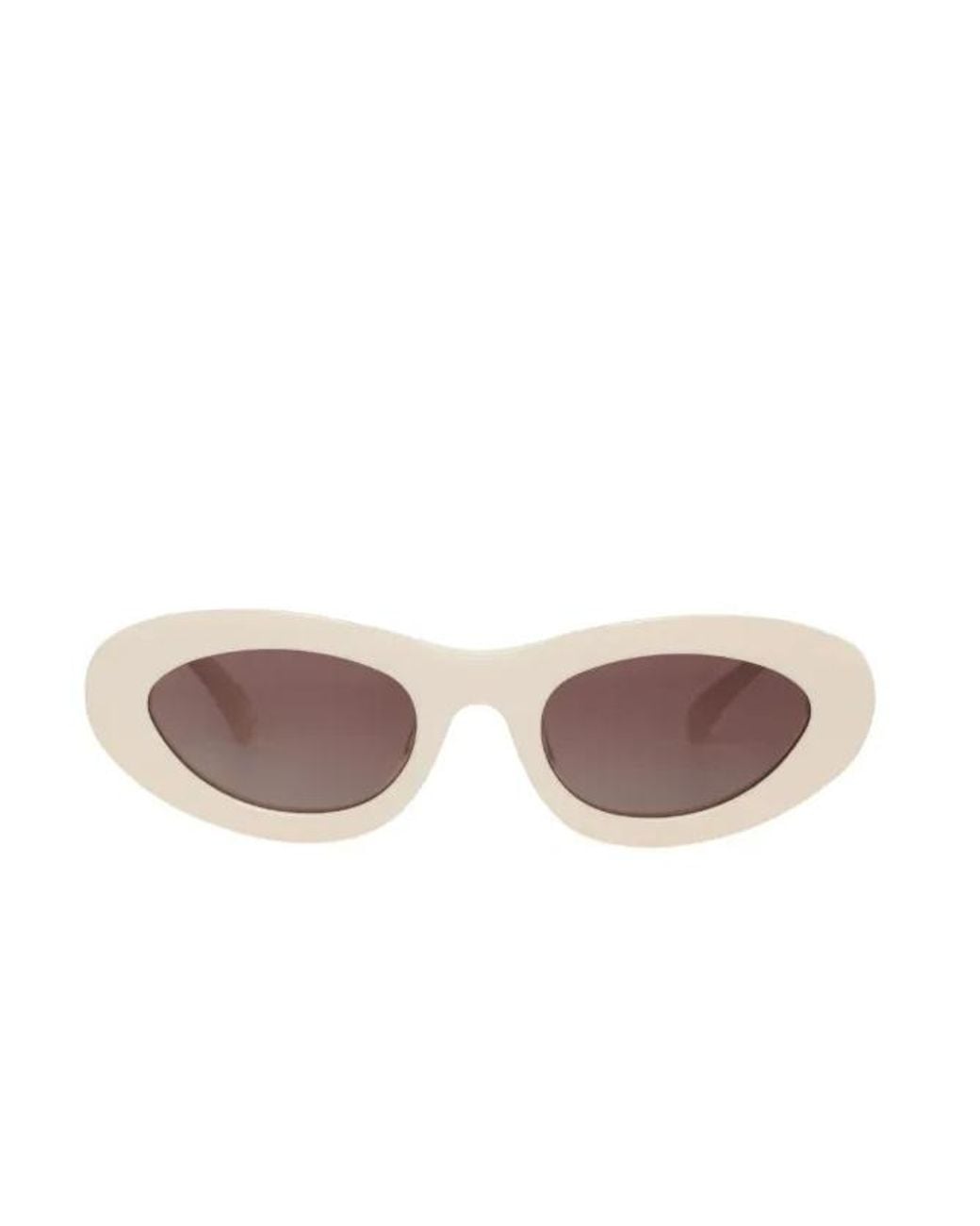 Anine Bing White Roma Sunglasses