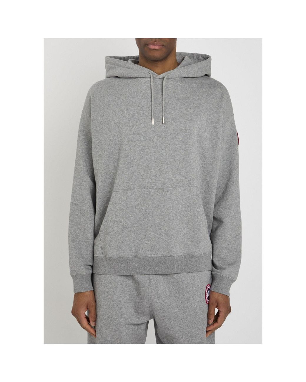 Canada Goose Gray Versatile Hooded Sweatshirt for men