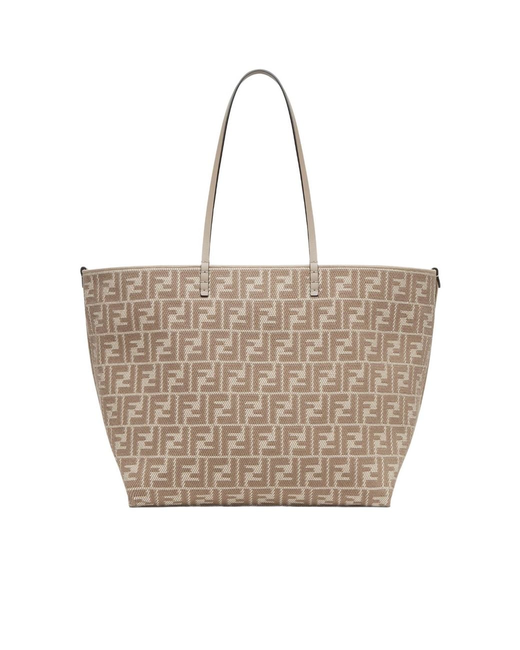 Fendi Natural Roll Striped Large Reversible Tote Bag