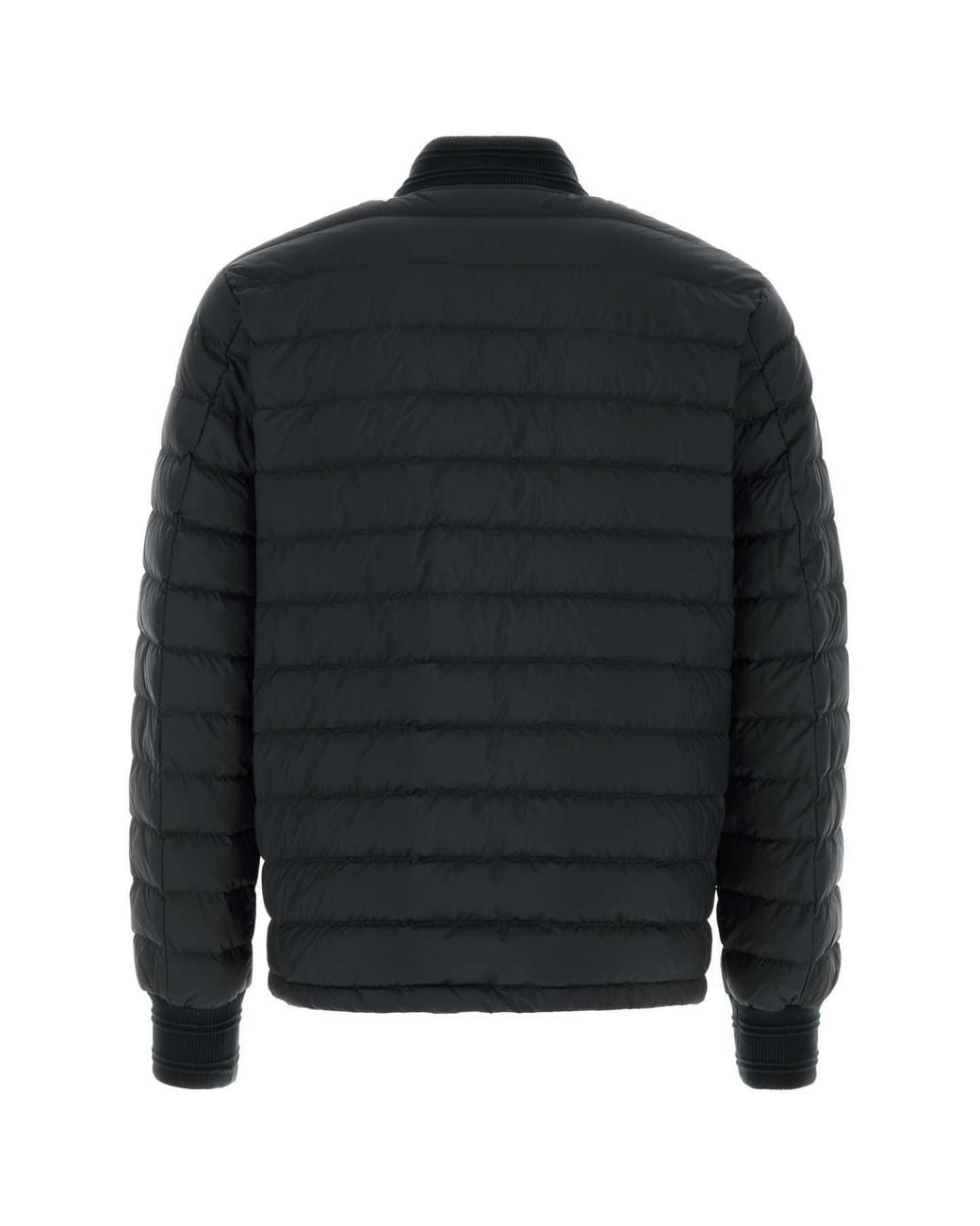 Burberry Blue Logo Detailed Zip-Up Padded Jacket for men