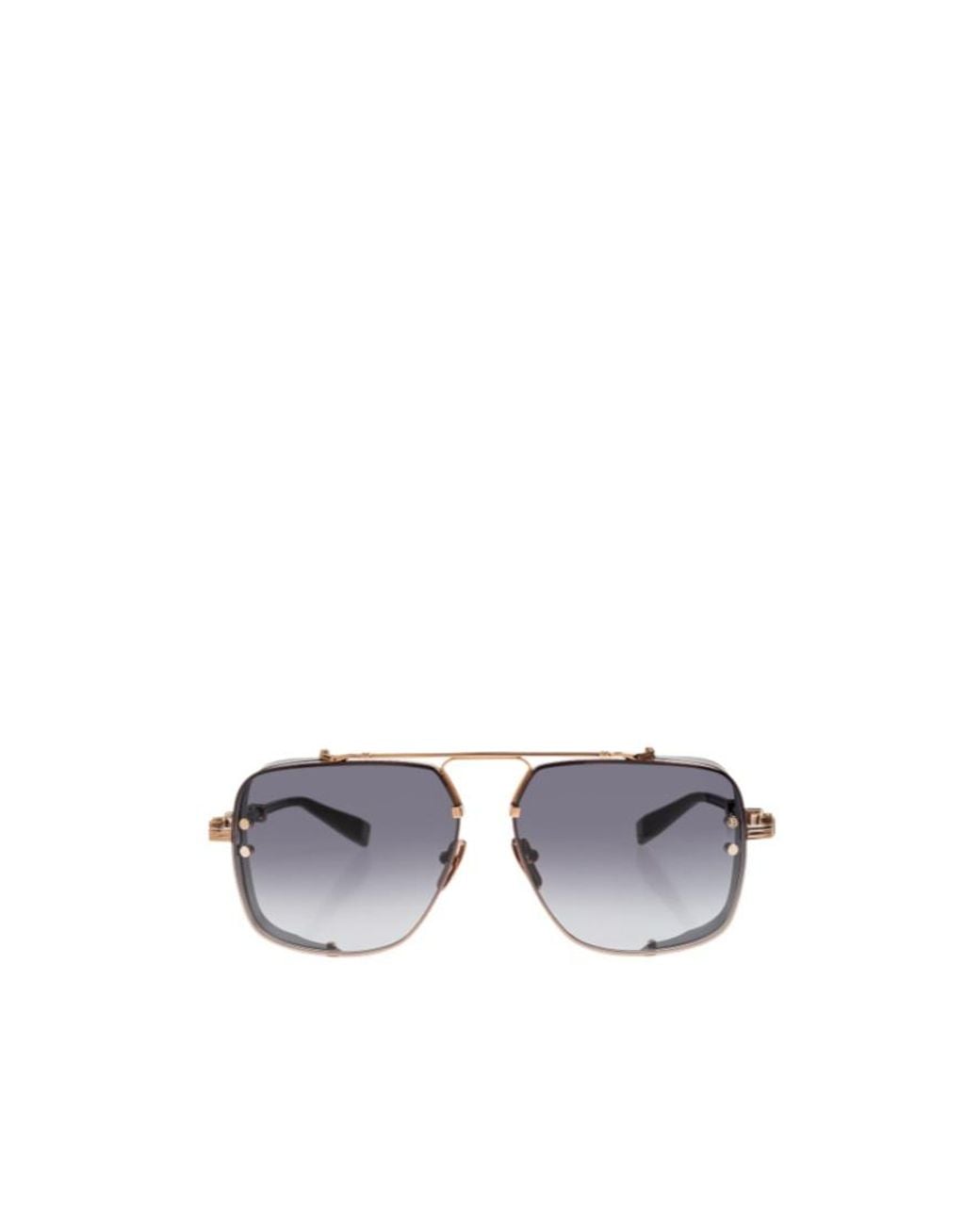 Balmain White Eyewear Bps181 Geometric Frame Sunglasses for men