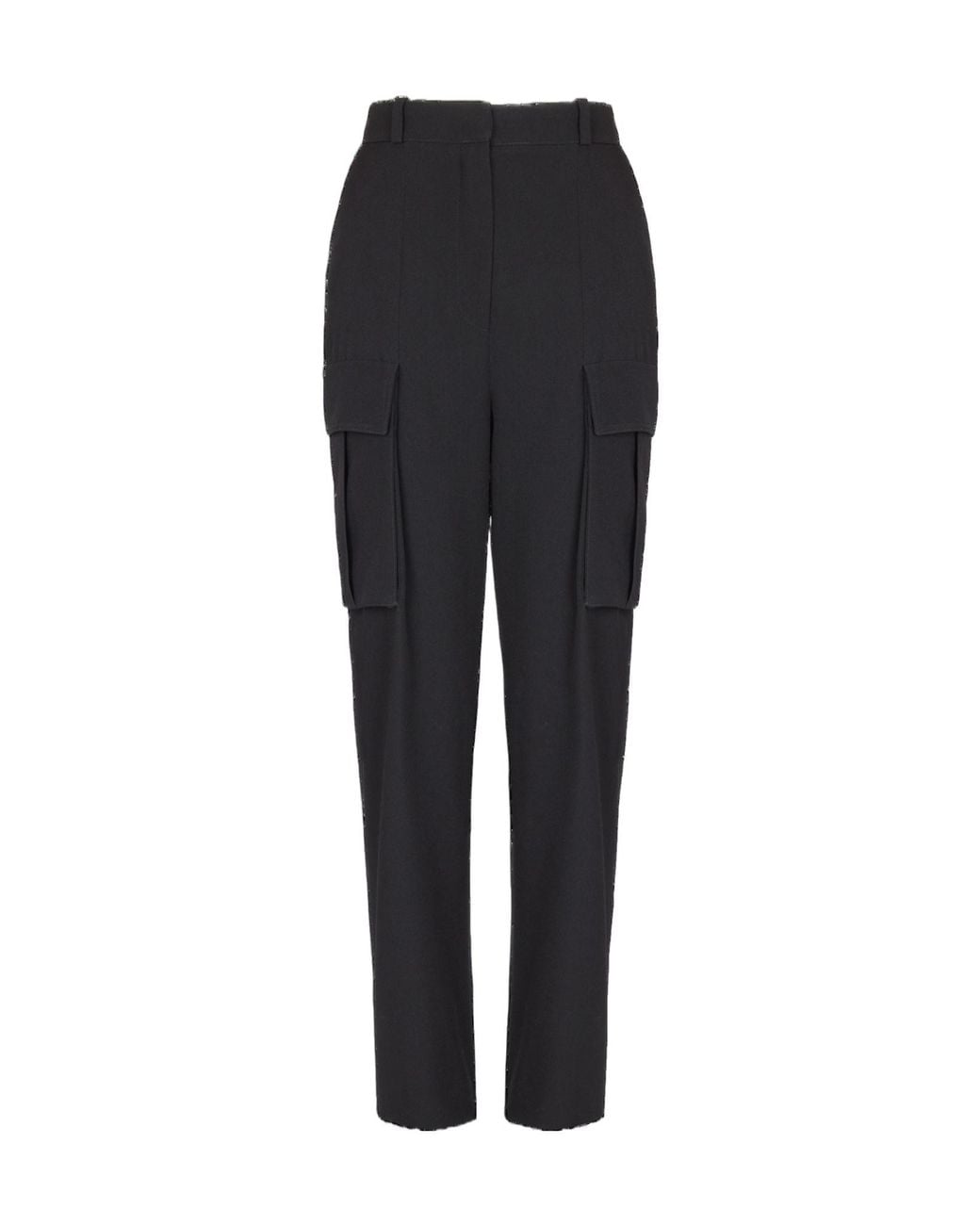 Balmain Black Grain De Poudre Cargo Pants