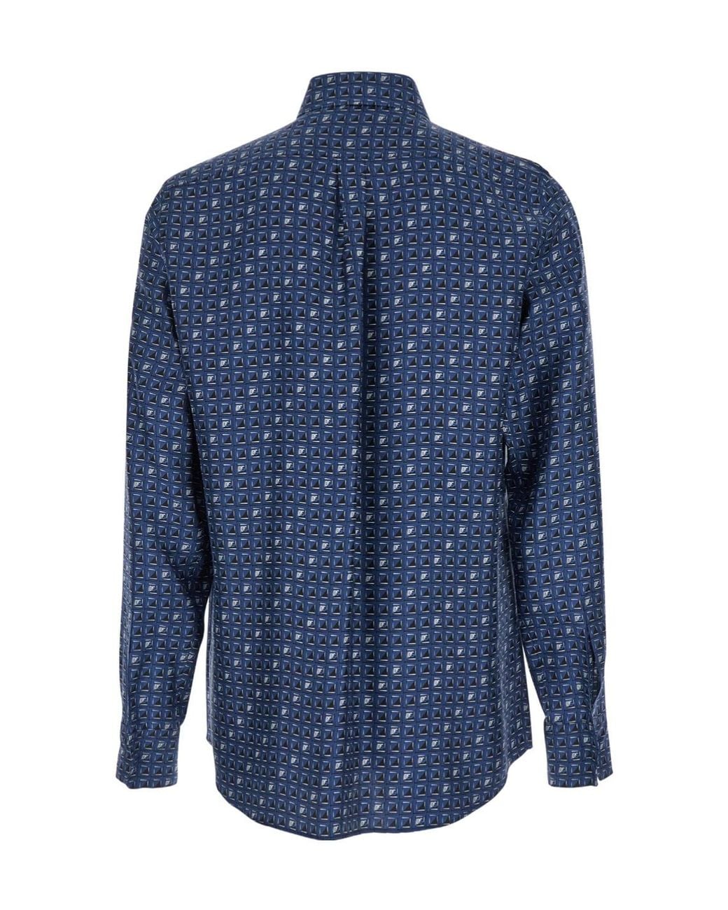 Dolce & Gabbana Blue Shirt With All-Over Print for men