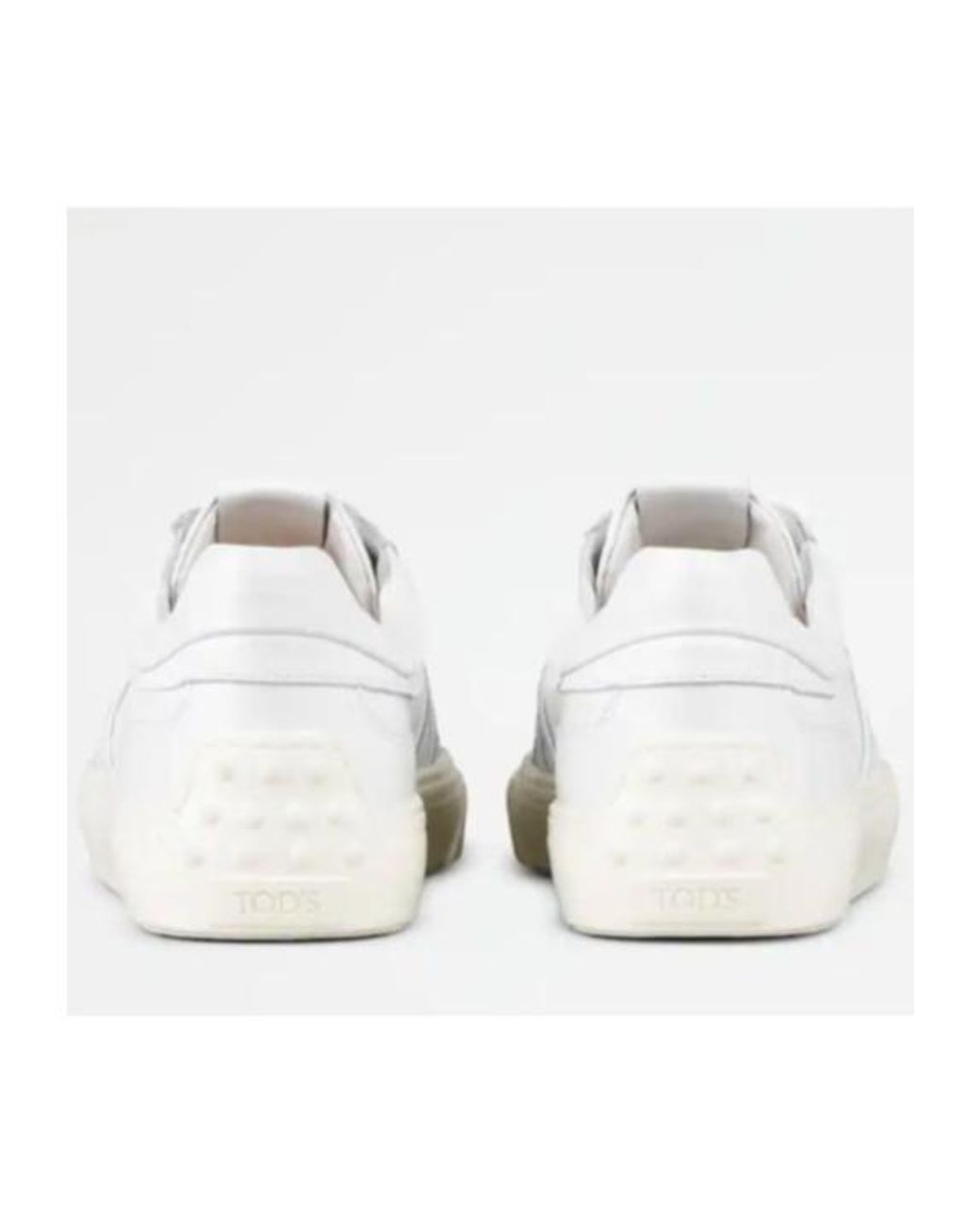 Tod's White Automobili Lamborghini Panelled Lace-Up Leather Sneakers for men
