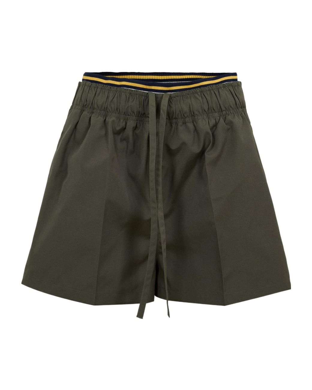 Prada Green Logo Patch Shorts