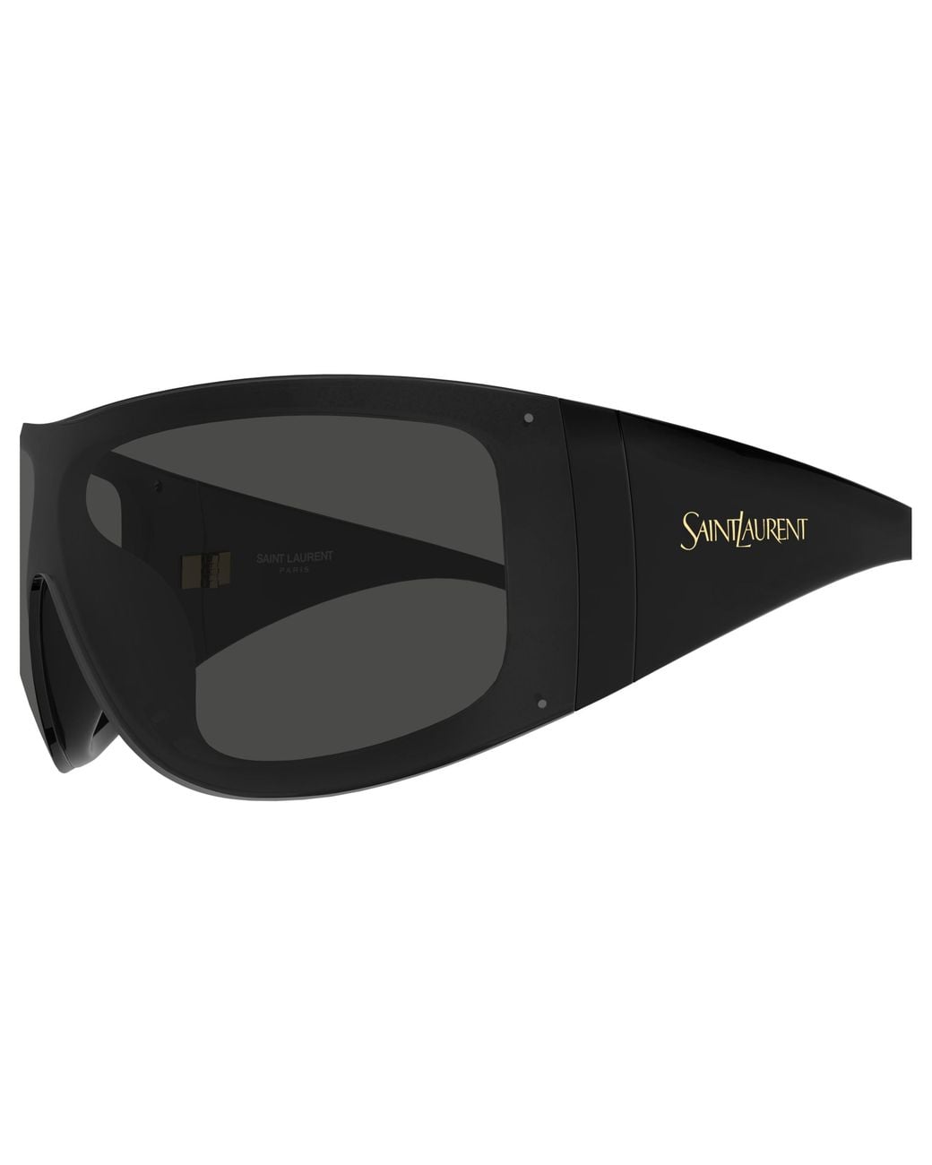 Saint Laurent Black Eyewear Oversized Aviator Shield Sunglasses