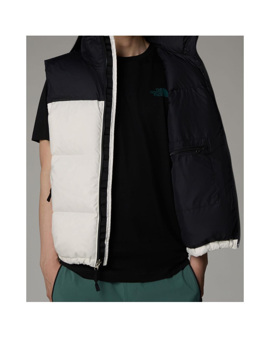The North Face Black 1996 Retro Nuptse Puffer Gilet for men