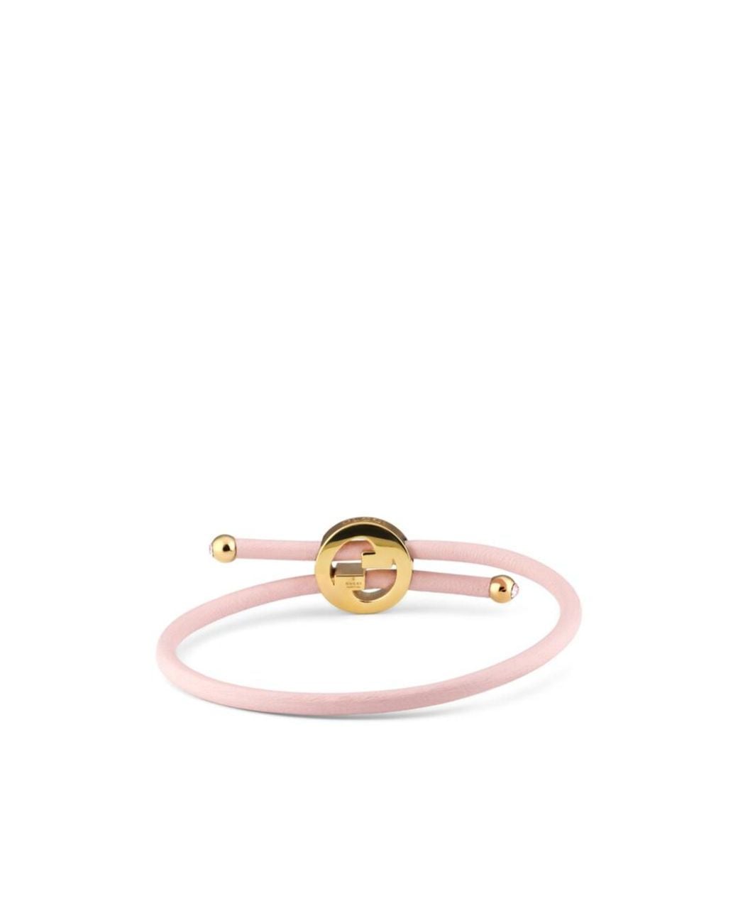 Gucci White Bracelet With Enamel Round Interlocking G