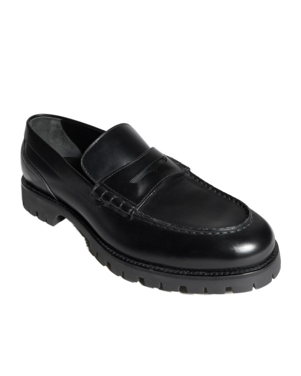 Gucci Black Loafer With Lug Sole for men
