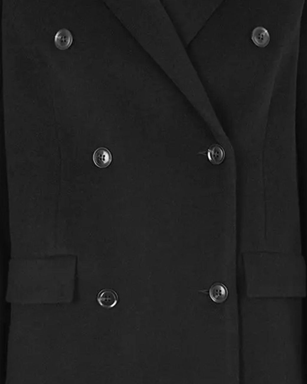 Samsøe & Samsøe Black Samsøe Samsøe Falcon Double-Breasted Coat