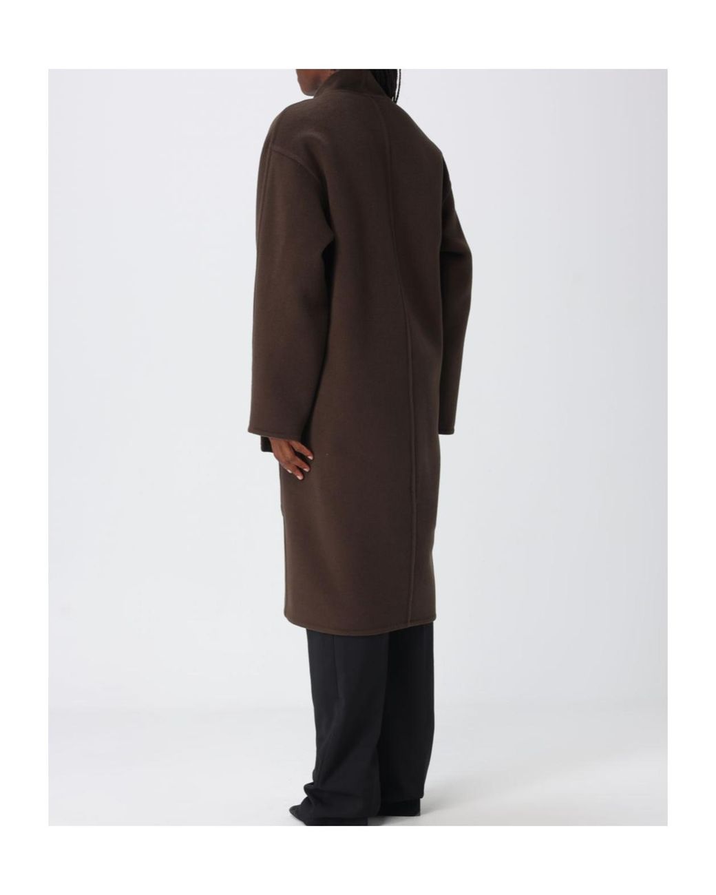 Alberta Ferretti Black Buttoned Belted Coat