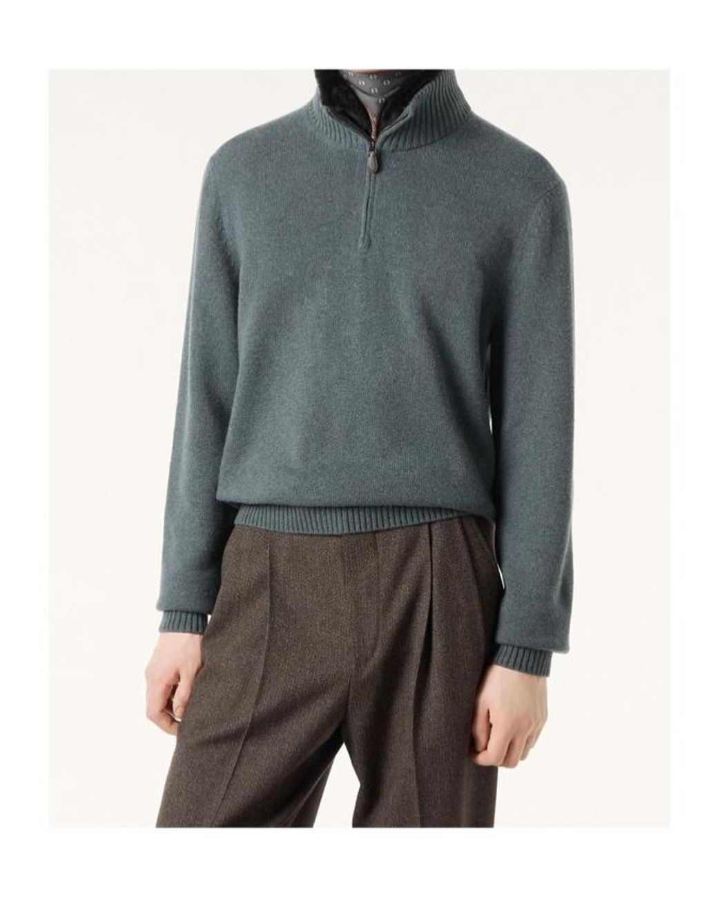 Loro Piana Blue Parksville Sweater for men