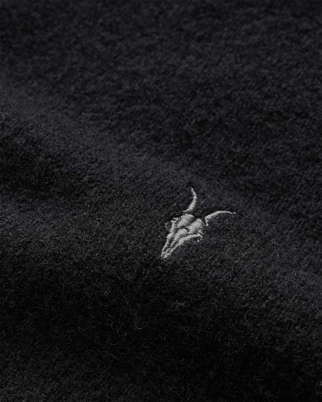 AllSaints Black Polo Knit Sweater for men