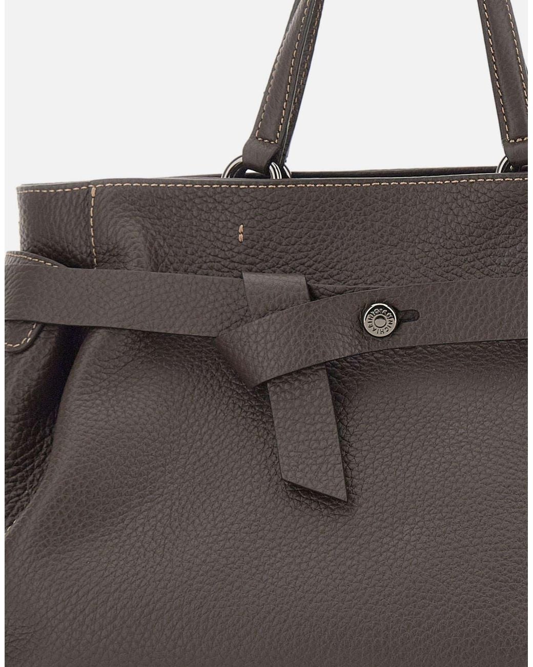 Gianni Chiarini Brown Miranda Belted Tote Bag