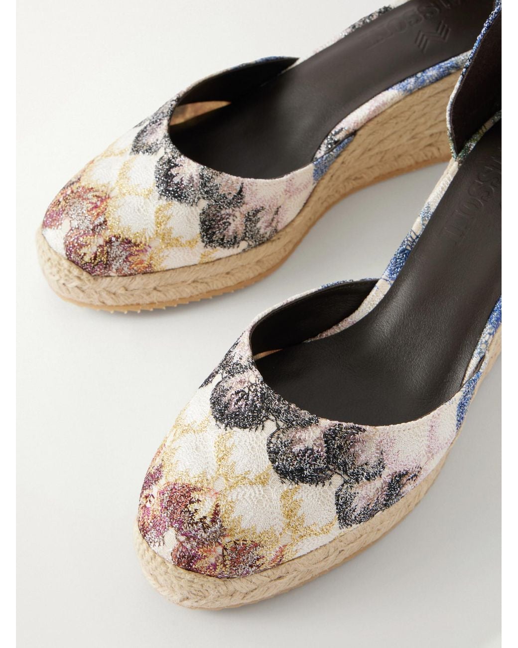 Missoni Blue Wedge Espadrille Sandals