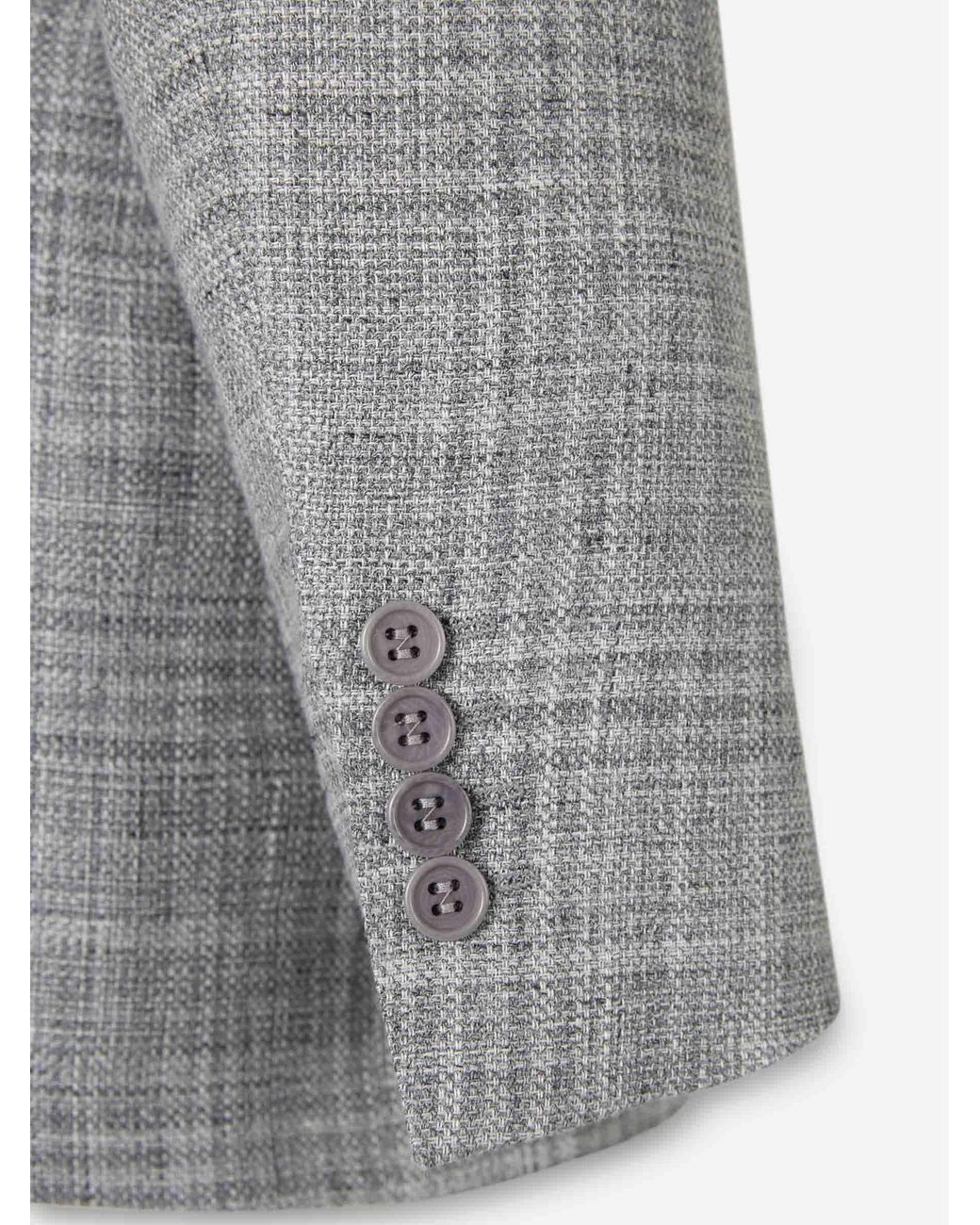 Canali Gray American Straight Check Blazer for men