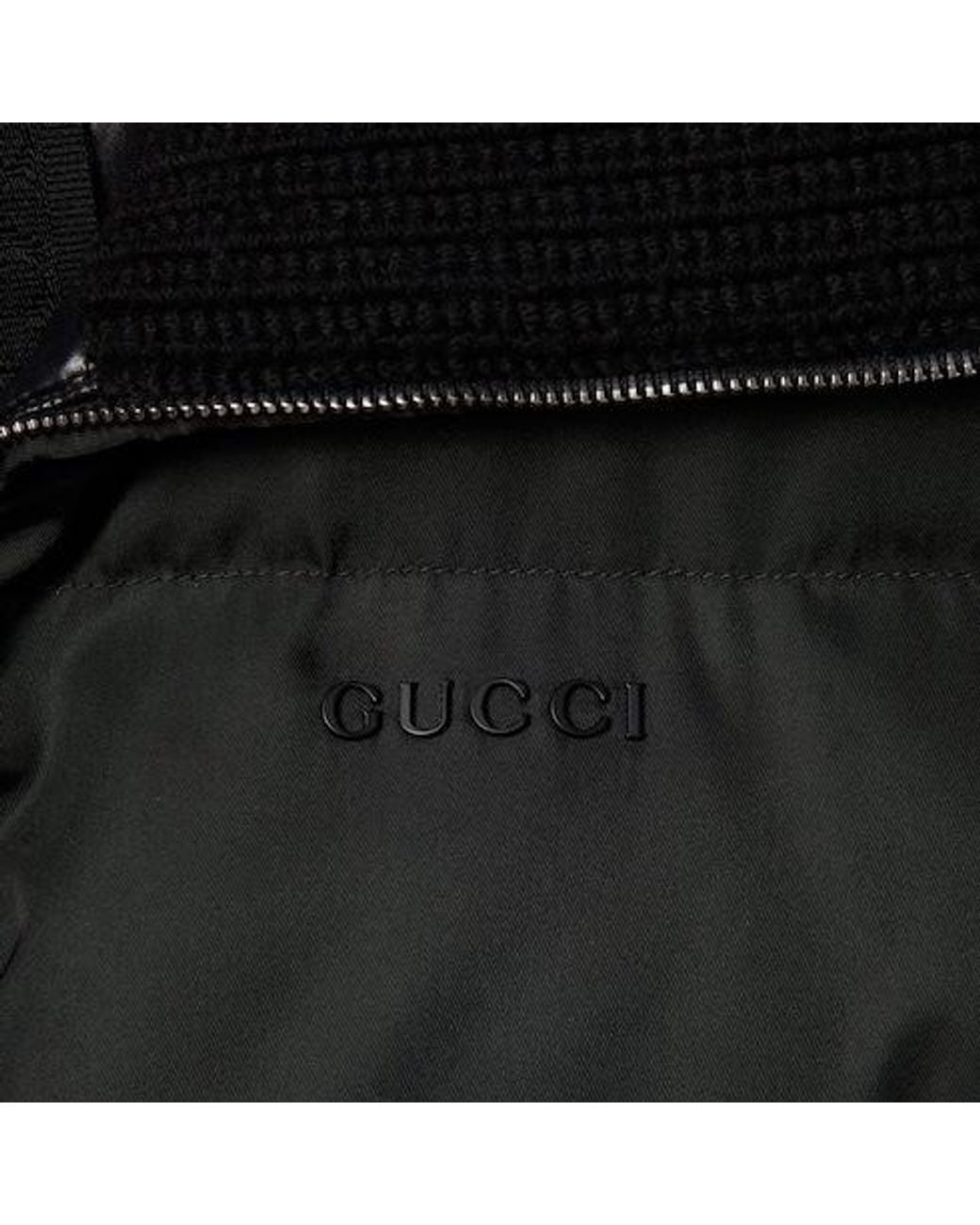 Gucci Blue Zip-Up Hooded Puffer Jacket