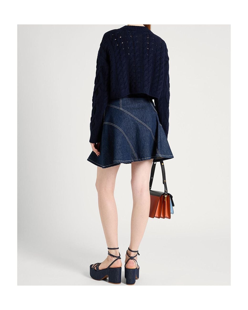 MAX&Co. Blue Ribbed Crew Neck Sweater