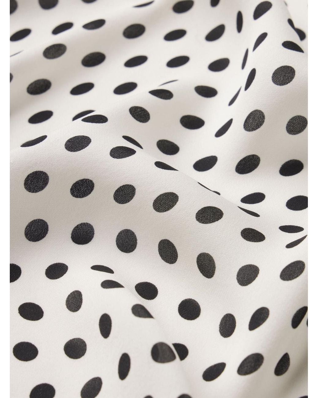FRAME White The Polka Dot Fleet Blouse
