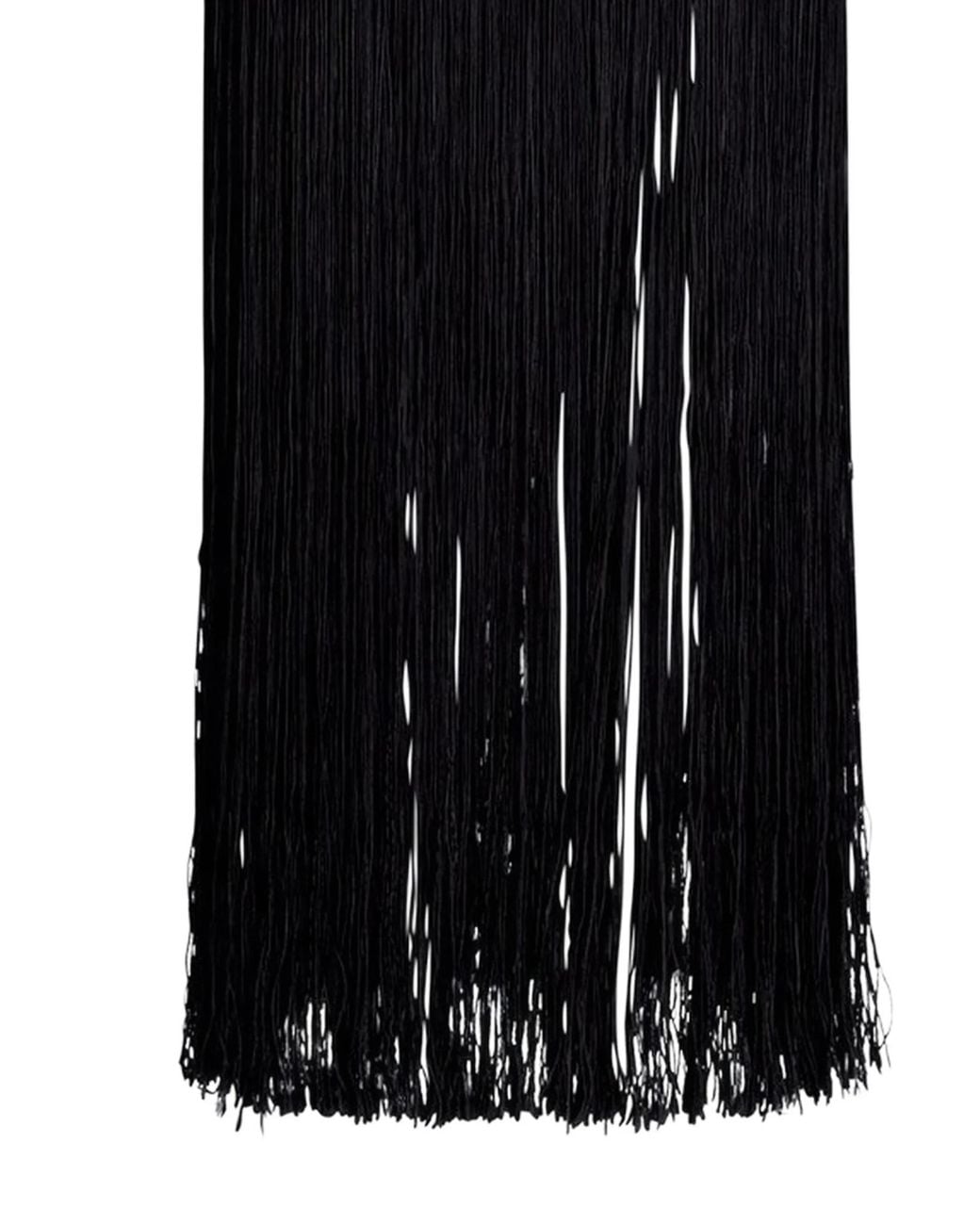 Alaïa Black Fringed Maxi Skirt