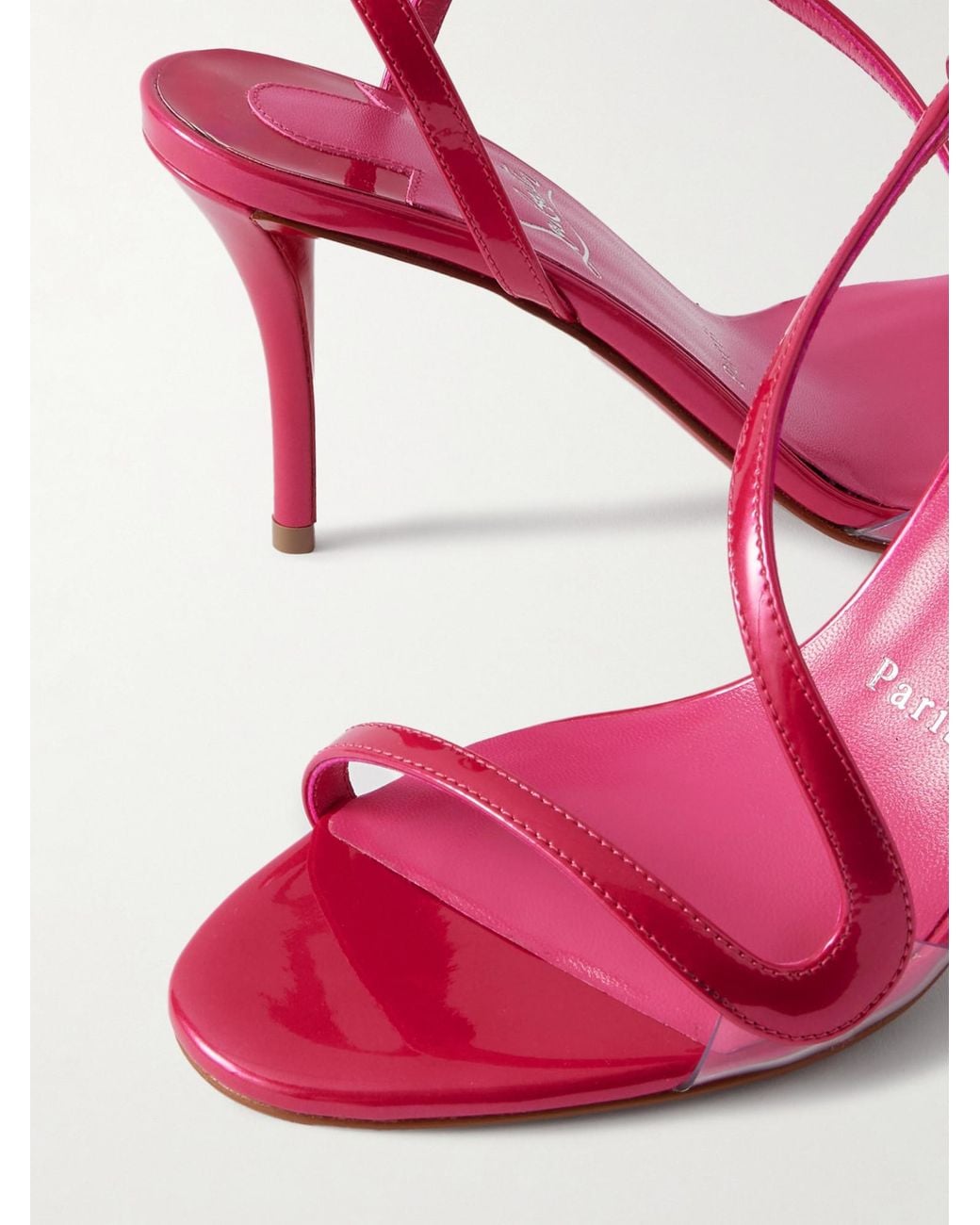 Christian Louboutin Pink Patent-Leather Sandals