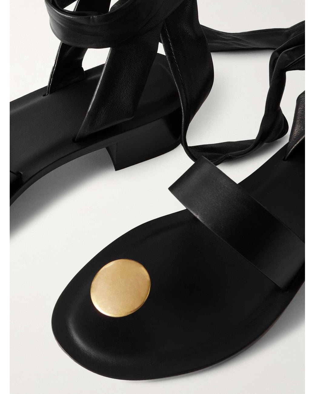 The Row Black Open-Toed High-Heeled Sandals