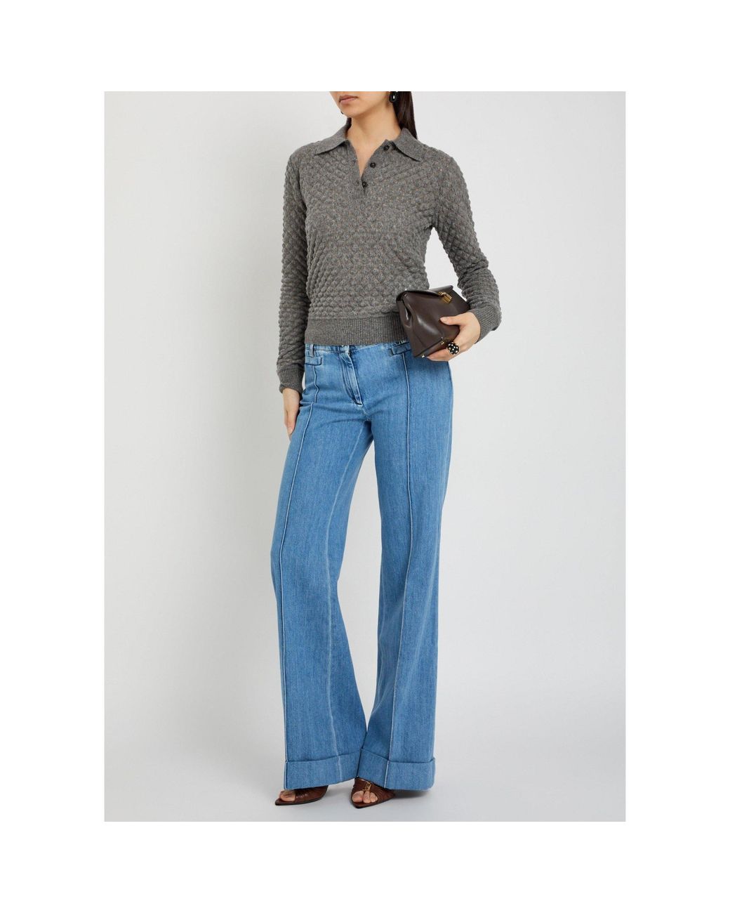 Missoni Gray Simple Cashmere Top