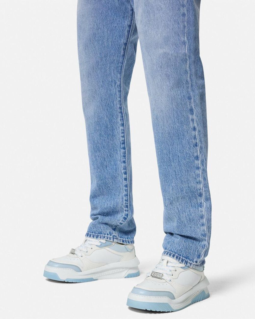 Versace Blue Odissea Lace-Up Sneakers for men