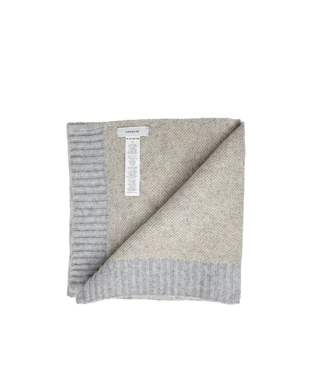 COACH Gray Ribbed Scarf for men