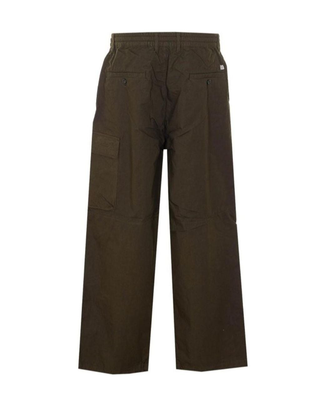 C P Company Green Wide-Leg Cargo Pants for men