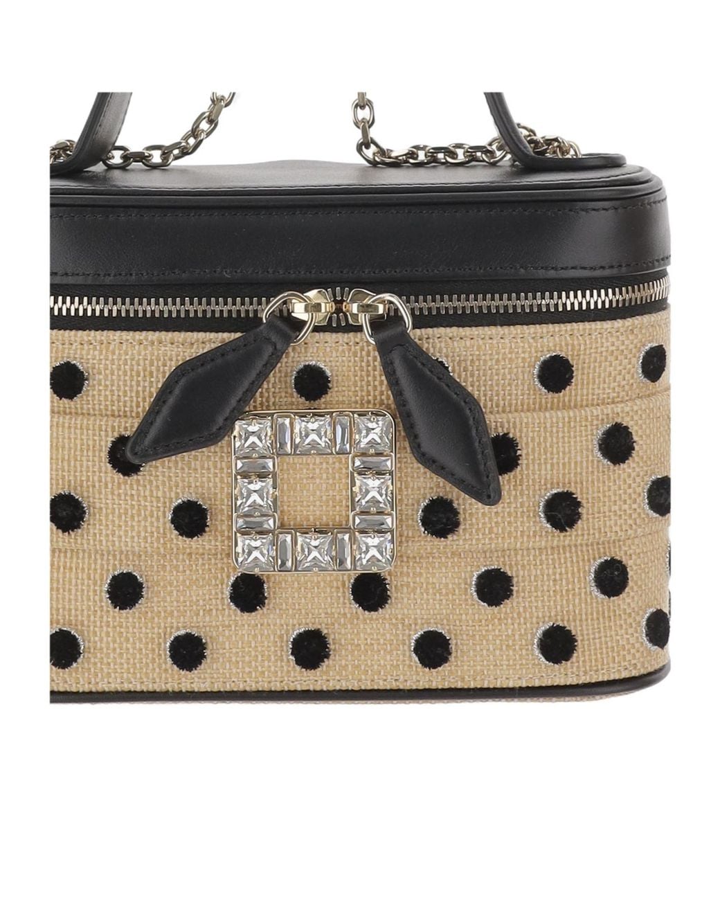 Roger Vivier Metallic Embellished Zipped Clutch Bag