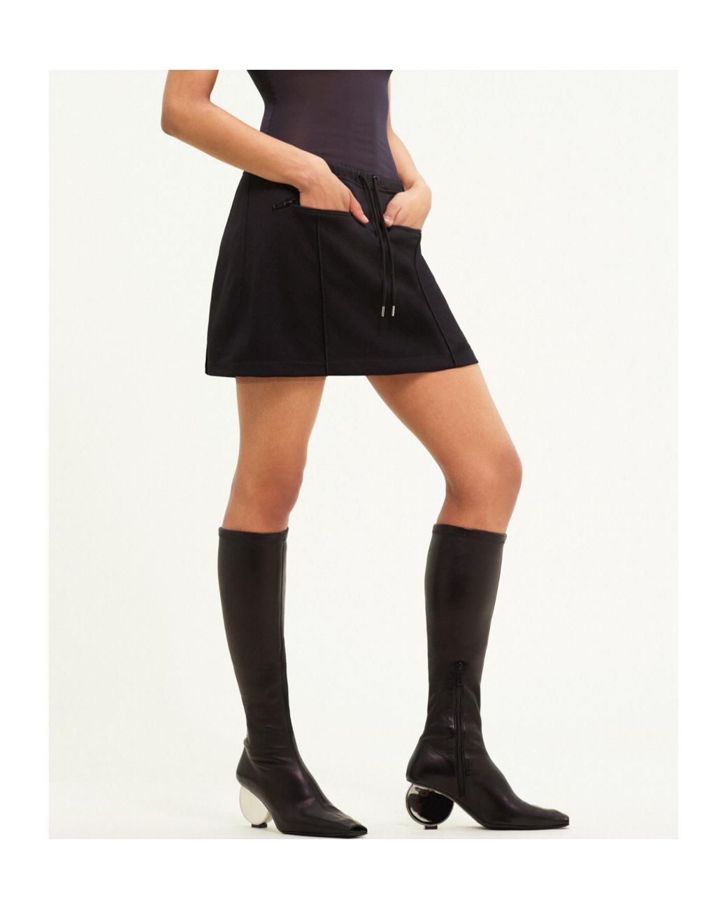 Courreges Black Courrèges Interlock Mini Skirt