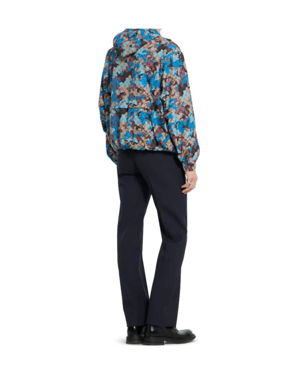 Gucci Blue Embroidery Gabardine Pants for men