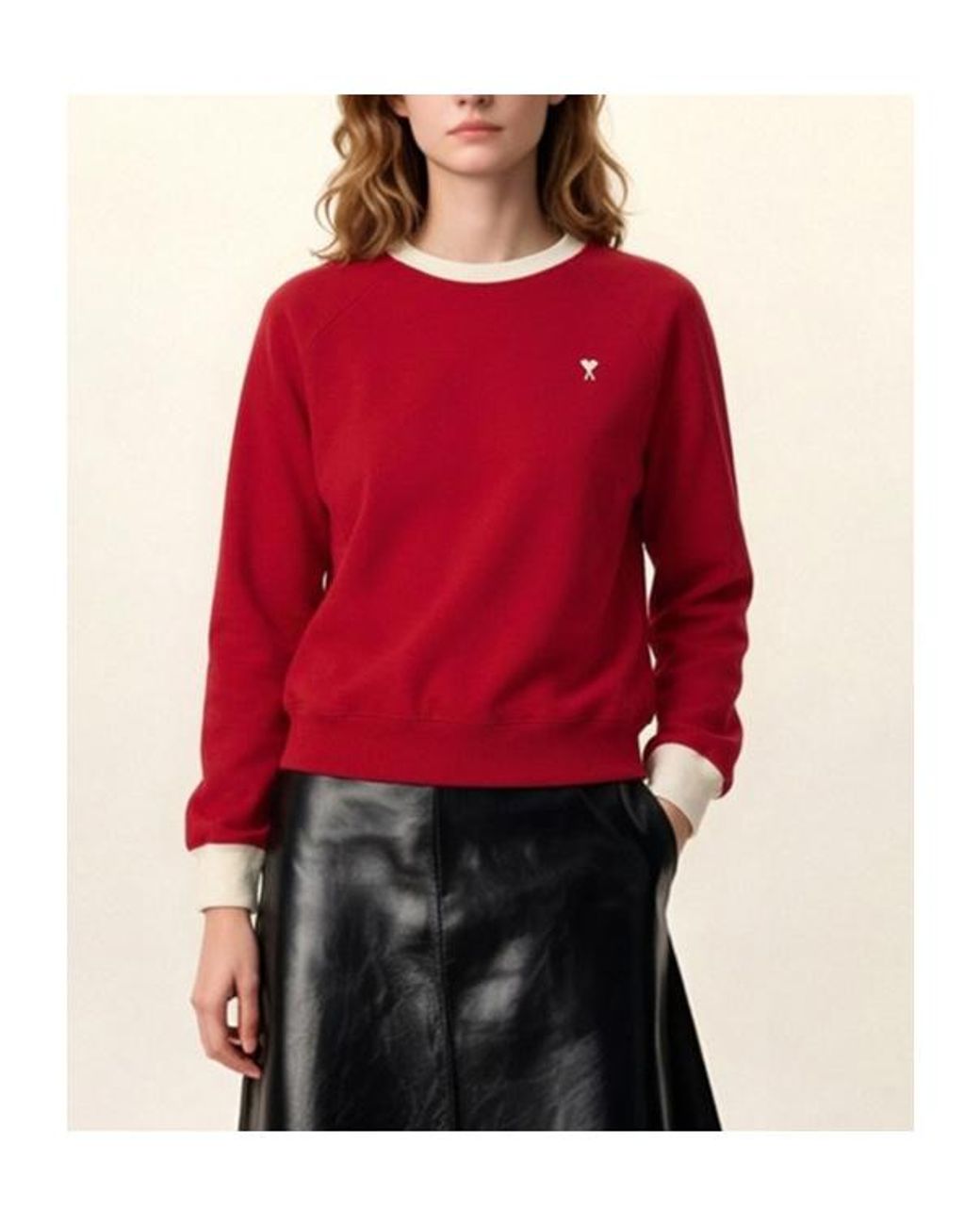 AMI Ami Logo Embroidered Crewneck Sweatshirt for men