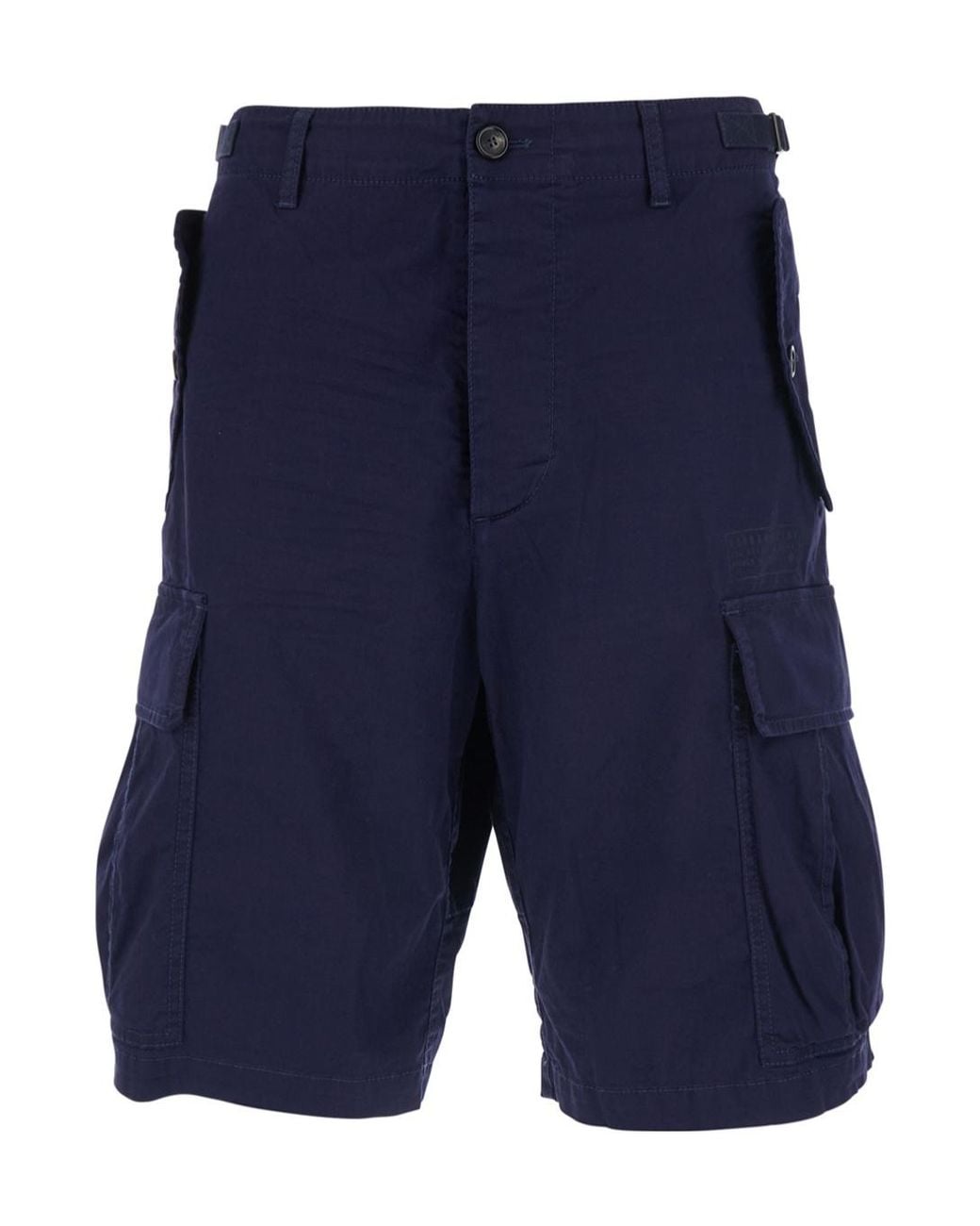 DSquared² Blue Shorts With Wide Leg And Four Flap Pockets With Buttons for men