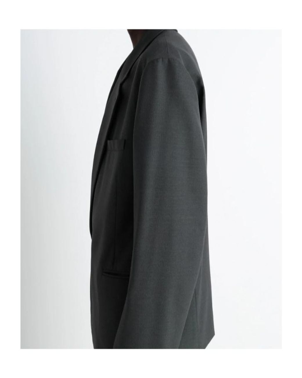 Lemaire Black Double-Breasted Long Sleeved Blazer for men
