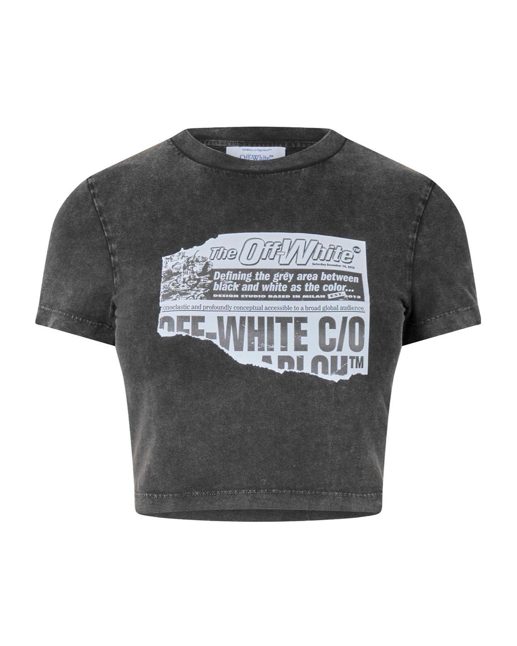 Off-White c/o Virgil Abloh Gray Crew Neck Short-Sleeve Body