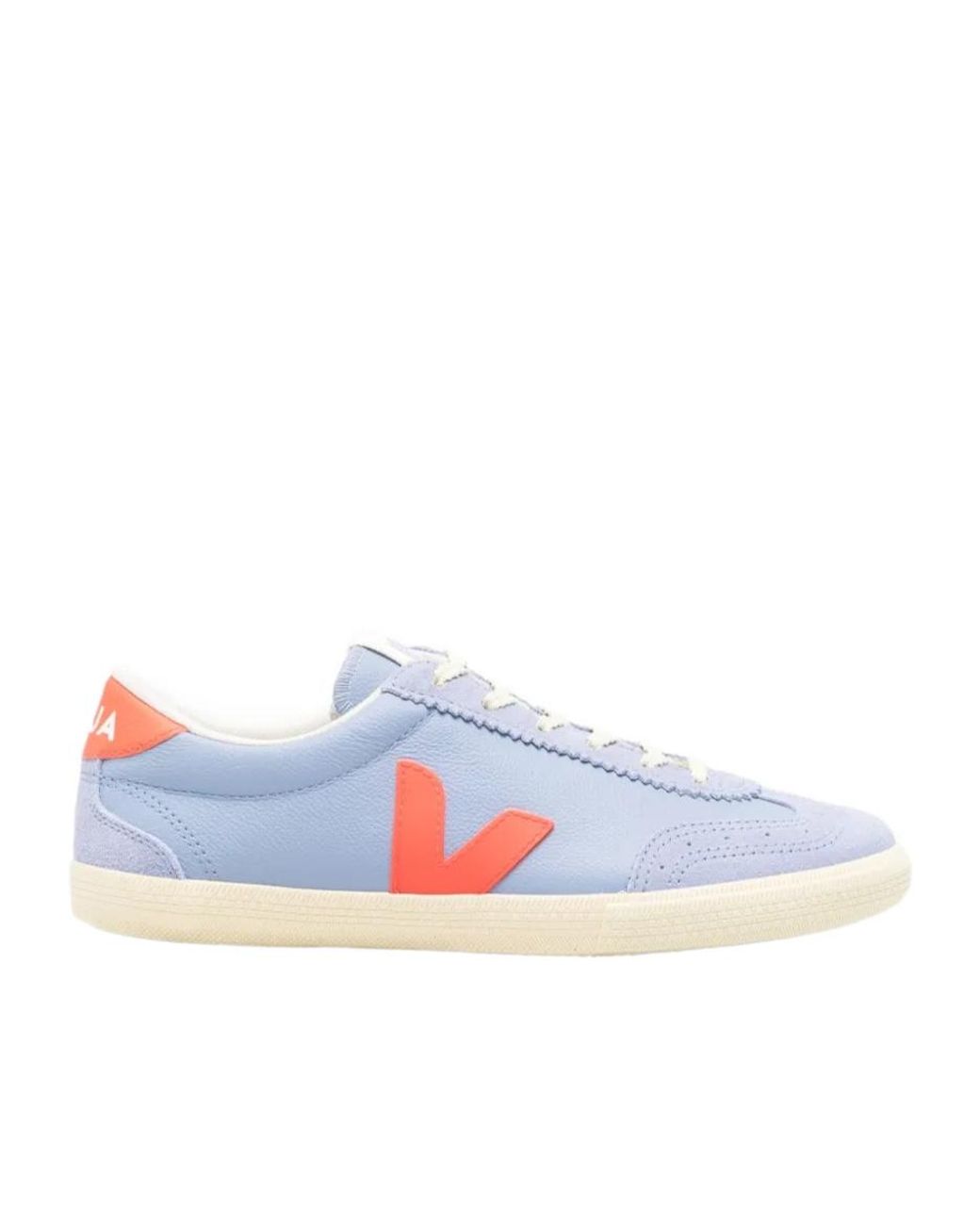Veja Blue Volley Round Toe Lace-Up Sneakers
